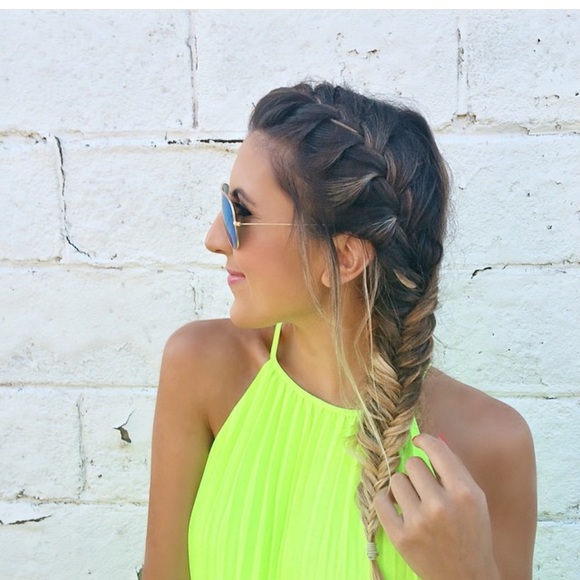 Neon pleated maxi dress - Picture 3 of 6